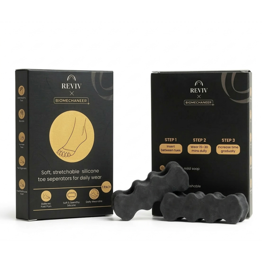 Reviv x Biomechaneer Toe Spacers, Soft Medical-Grade Silicone, 1 Pair